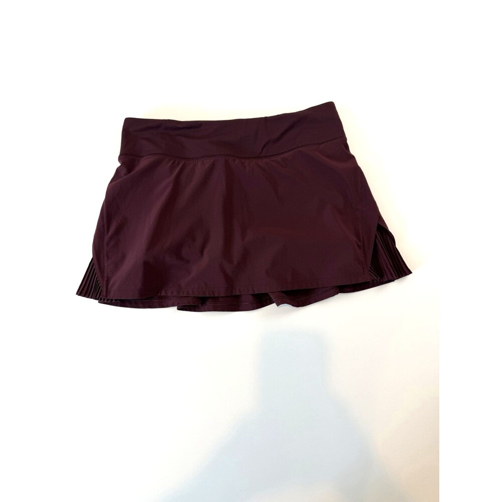 Lululemon Pace Rival Skirt Built-In Shorts Burgundy Tennis Golf Size 6